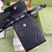 Kitlife Gucci GG Embossed Mini Bag Black – 625571 – 18×11.5×3.5cm - 3