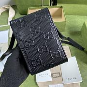 Kitlife Gucci GG Embossed Mini Bag Black – 625571 – 18×11.5×3.5cm - 2