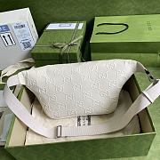 Kitlife Gucci GG Embossed Belt Bag In White Leather – 645093 – 28×18×8cm - 5