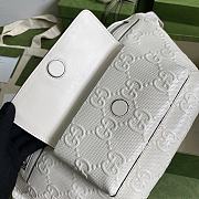 Kitlife Gucci GG Embossed Belt Bag In White Leather – 645093 – 28×18×8cm - 3