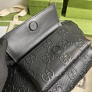 Kitlife Gucci GG Embossed Belt Bag In Black Leather – 645093 – 28×18×8cm - 2