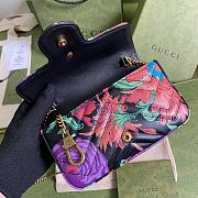 Kitlife Gucci Marmont Flap Bag Floral/Black leather – 446744 – 16.5x10x5cm - 2