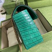 Kitlife Gucci GG GG Marmont Green Crocodile Pattern – 443497 – 26x15x7cm - 6