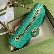 Kitlife Gucci GG GG Marmont Green Crocodile Pattern – 443497 – 26x15x7cm - 5