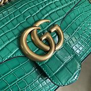 Kitlife Gucci GG GG Marmont Green Crocodile Pattern – 443497 – 26x15x7cm - 3