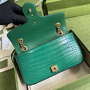 Kitlife Gucci GG GG Marmont Green Crocodile Pattern – 443497 – 26x15x7cm - 2