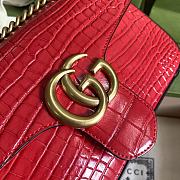 Kitlife Gucci GG GG Marmont Red Crocodile Pattern – 443497 – 26x15x7cm - 6