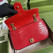 Kitlife Gucci GG GG Marmont Red Crocodile Pattern – 443497 – 26x15x7cm - 5