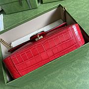 Kitlife Gucci GG GG Marmont Red Crocodile Pattern – 443497 – 26x15x7cm - 3