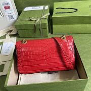 Kitlife Gucci GG GG Marmont Red Crocodile Pattern – 443497 – 26x15x7cm - 2