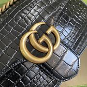 Kitlife Gucci GG GG Marmont Black Crocodile Pattern – 443497 – 26x15x7cm - 6