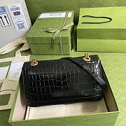 Kitlife Gucci GG GG Marmont Black Crocodile Pattern – 443497 – 26x15x7cm - 4