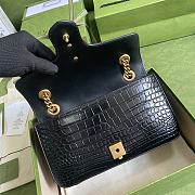 Kitlife Gucci GG GG Marmont Black Crocodile Pattern – 443497 – 26x15x7cm - 5