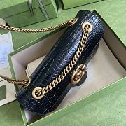 Kitlife Gucci GG GG Marmont Black Crocodile Pattern – 443497 – 26x15x7cm - 3