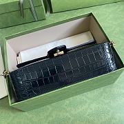 Kitlife Gucci GG GG Marmont Black Crocodile Pattern – 443497 – 26x15x7cm - 2