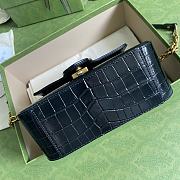 Kitlife Gucci GG Marmont Handle Bag Black Crocodile Pattern – 547260 – 21x15.5x8cm - 5