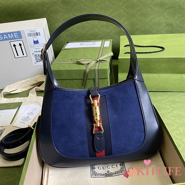 Kitlife Gucci Jackie 1961 Navy Blue Ophidia – 636709 – 28x19x4.5cm - 1