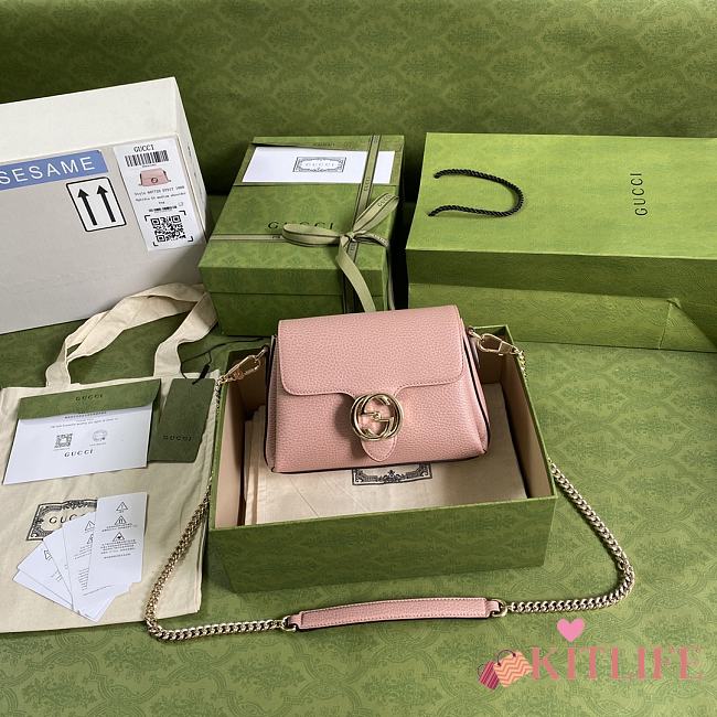 Kitlife Gucci Interlocking Double G Pink – 607720 –22x15x7cm - 1