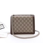 Kitlife Gucci Dinonysus GG Supreme Beige/Ebony Brown Leather Trim – 421970 – 20x15.5x5cm - 6