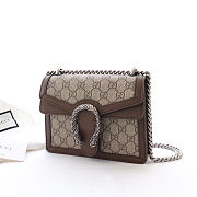 Kitlife Gucci Dinonysus GG Supreme Beige/Ebony Brown Leather Trim – 421970 – 20x15.5x5cm - 3