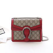 Kitlife Gucci Dinonysus GG Supreme Beige/Ebony Red Leather Trim – 421970 – 20x15.5x5cm - 1