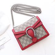 Kitlife Gucci Dinonysus GG Supreme Beige/Ebony Red Leather Trim – 421970 – 20x15.5x5cm - 6