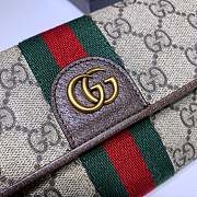 Kitlife Gucci GG Long Wallet Beige/Ebony Green/Red Web – 557803 – 19x10x3.5cm - 3