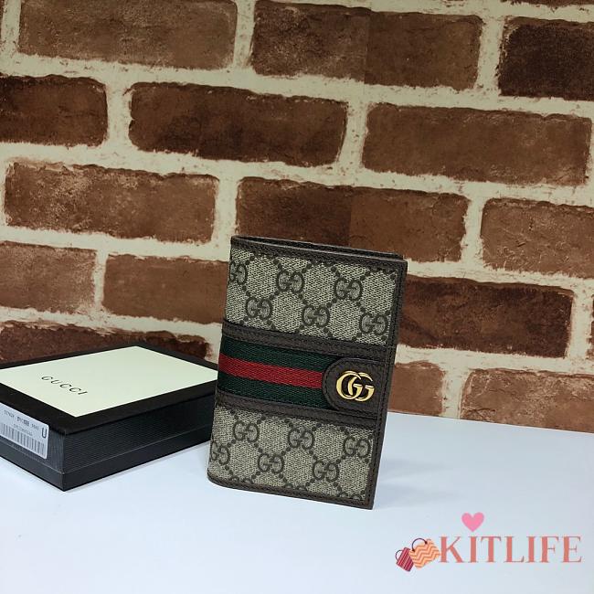 Kitlife Gucci GG Long Wallet Beige/Ebony Green/Red Web – 597620 – 14x9.5cm - 1