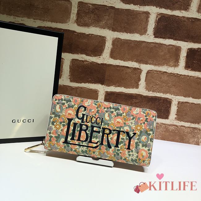 Kitlife Gucci Floral Print Long Wallet – 636249 –19x10.5x2cm - 1