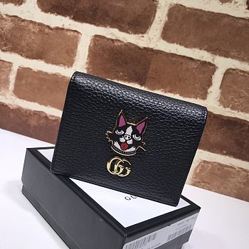 Kitlife Gucci Cat Print Wallet Black – 499325 –11x8.5x3cm