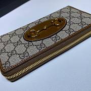 Kitlife Gucci Horsebit 1955 Zip Around Wallet Brown – 621889 – 19x10.5x2cm - 4