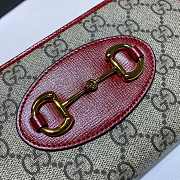 Kitlife Gucci Horsebit 1955 Zip Around Wallet Red – 621889 – 19x10.5x2cm - 6