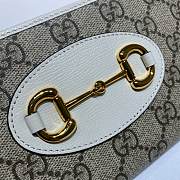 Kitlife Gucci Horsebit 1955 Zip Around Wallet White – 621889 – 19x10.5x2cm - 5