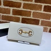 Kitlife Gucci Horsebit 1955 Zip Around Wallet Full White – 621889 – 19x10.5x2cm - 1