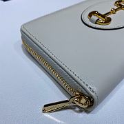 Kitlife Gucci Horsebit 1955 Zip Around Wallet Full White – 621889 – 19x10.5x2cm - 6
