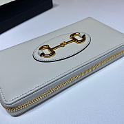 Kitlife Gucci Horsebit 1955 Zip Around Wallet Full White – 621889 – 19x10.5x2cm - 4