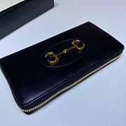 Kitlife Gucci Horsebit 1955 Zip Around Wallet Full Black – 621889 – 19x10.5x2cm - 4