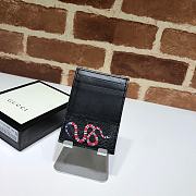 Kitlife Gucci Gram Snake Print Card Holder Black – 597554  - 1