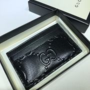 Kitlife Gucci GG embossed card case in black leather – 625564  - 2