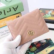 Kitlife Gucci GG Marmont card case wallet gold hardware beige – 466492 -  11x8.5x3cm - 1