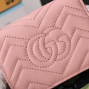 Kitlife Gucci GG Marmont card case wallet gold hardware Powder Pink – 466492 -  11x8.5x3cm - 5