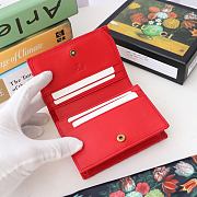 Kitlife Gucci GG Marmont card case wallet gold hardware Red – 466492 -  11x8.5x3cm - 4