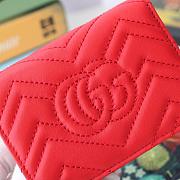 Kitlife Gucci GG Marmont card case wallet gold hardware Red – 466492 -  11x8.5x3cm - 3
