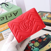 Kitlife Gucci GG Marmont card case wallet gold hardware Red – 466492 -  11x8.5x3cm - 2