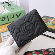 Kitlife Gucci GG Marmont card case wallet gold hardware Black – 466492 -  11x8.5x3cm - 4