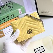 Kitlife Gucci GG Marmont card case wallet silver hardware Yellow – 625693 -  11x8.5x3cm - 1