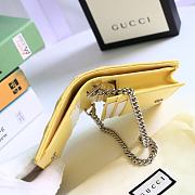 Kitlife Gucci GG Marmont card case wallet silver hardware Yellow – 625693 -  11x8.5x3cm - 3