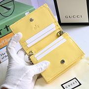 Kitlife Gucci GG Marmont card case wallet silver hardware Yellow – 625693 -  11x8.5x3cm - 4