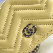 Kitlife Gucci GG Marmont card case wallet silver hardware Yellow – 625693 -  11x8.5x3cm - 6