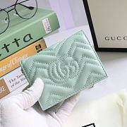 Kitlife Gucci GG Marmont card case wallet silver hardware mint – 625693 -  11x8.5x3cm - 5